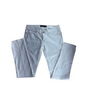 P&P Jeans Womens White Denim Jeans Y2K Pants Size 7/8 Fashion Style Cotton Blend